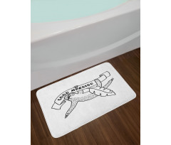 Lazy Animal Tropical Bath Mat