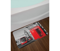 London Retro Phone Booth Bath Mat