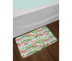 Exotic Hawaiian Leaf Bath Mat