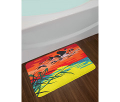 Birds in the Air Art Bath Mat