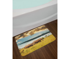 Elephant Family Photo Bath Mat