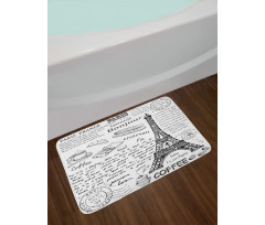 Bonjour Croissan Coffee Bath Mat