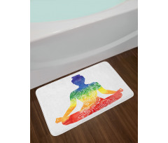 Ornate Motifs Rainbow Bath Mat