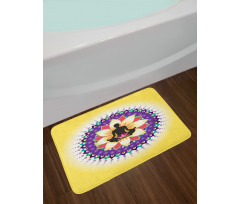 Round Circle Lotus Bath Mat