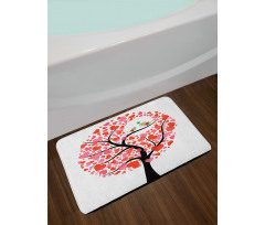 Nature Flirting Birds Bath Mat