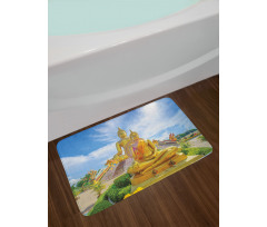 Mediate Statue Building Bath Mat