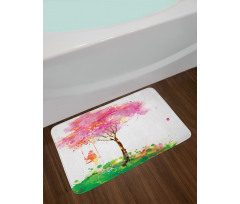 Spring Blossoming Tree Bath Mat