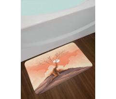 Lonely Tree on Cliff Bath Mat