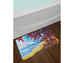 Summer Blossom Trees Bath Mat