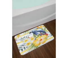 Tropic Exotic Parrots Bath Mat