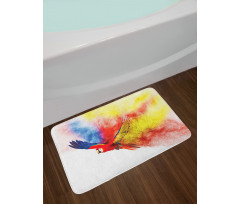 Parrot with Feathers Bath Mat