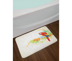 Parrot Tree Branch Flora Bath Mat