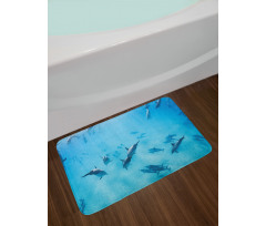 Dolphins Hawaii Ocean Bath Mat