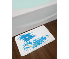 Hawaiian Island Aqua Bath Mat