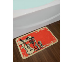 Country Music Wild West Bath Mat