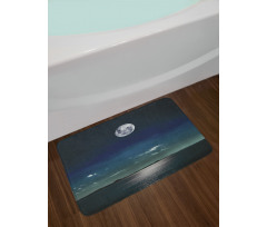 Full Moon in the Sea Bath Mat