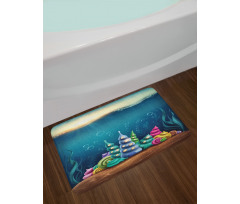 Shell Houses Bubbles Bath Mat