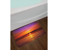 Colorful Beach Sunset Bath Mat