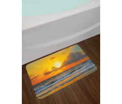 Sunset Beach in Brazil City Bath Mat