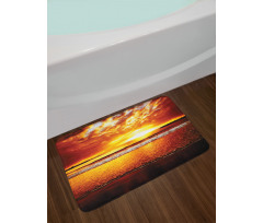 Colorful Sunset Summer Bath Mat