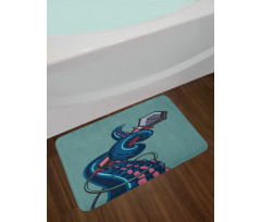 Tentacle with a Microphone Bath Mat