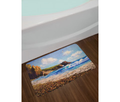 Sea Coast by Beach Rock Bath Mat