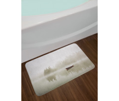 Boat on Lake Nature Bath Mat