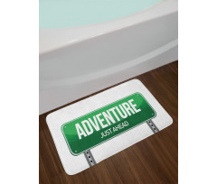 Signboard Travel Highway Bath Mat