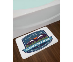 Signboard of Camping Art Bath Mat