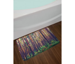 Fall Trees Forest Trunks Bath Mat