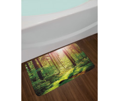 Sunset Moss Woods Trees Bath Mat