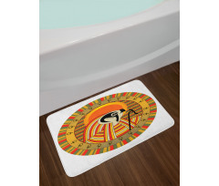 Ancient Sun Figure Bath Mat