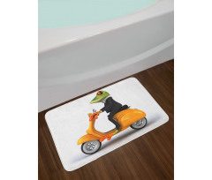 Italian Frog Motorcycle Bath Mat