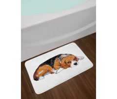 Sketch Like Drawing of Dog Bath Mat
