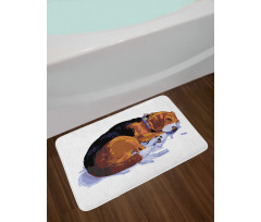 Sketch Drawing Doodle Style Bath Mat