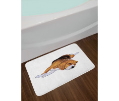 Before Falling Asleep Dog Bath Mat