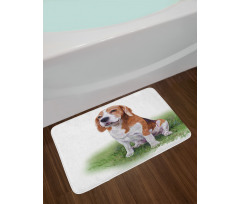 Focused in Mind Dog Sketch Bath Mat