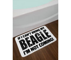 Grunge Style Lettering Art Bath Mat