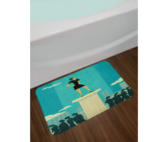 Men Looking at the Lady Bath Mat