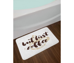 Saying Grunge Mug Bath Mat