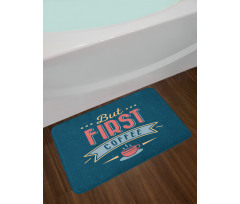 Grunge Lettering Bath Mat