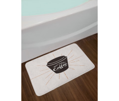 Retro Mug Design Bath Mat