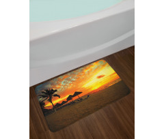 Romantic Sunset Scenery Bath Mat