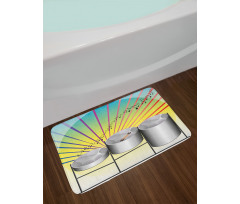 Abstract Geometric Equipment Bath Mat