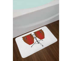 Pair of Cultural Conga Drums Bath Mat