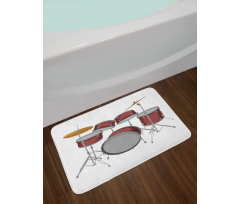 Picture of a Drum Kit Scene Bath Mat