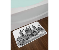 African Musicians Cultural Bath Mat