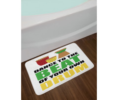 Dance to the Beat Lettering Bath Mat