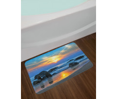 Sandy Peaceful Beach Bath Mat