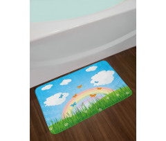 Meadow Butterfly Rainbow Bath Mat